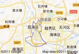 荔湾区地图:+广州陈家祠