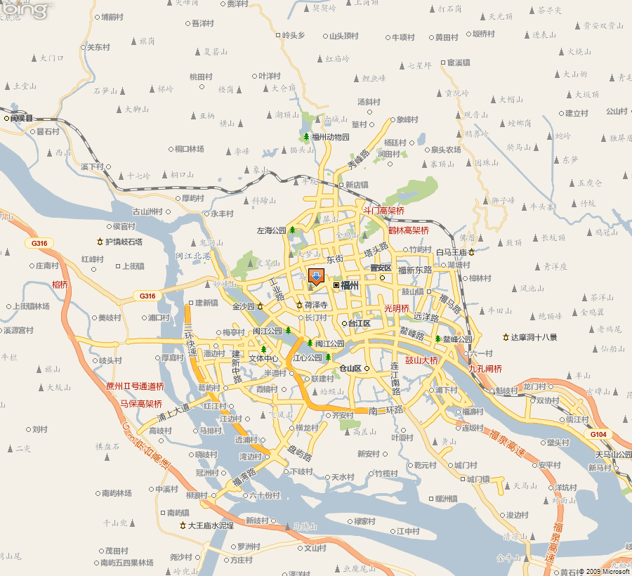 最新福州市地图查询 图片