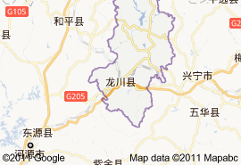 龙川县地图