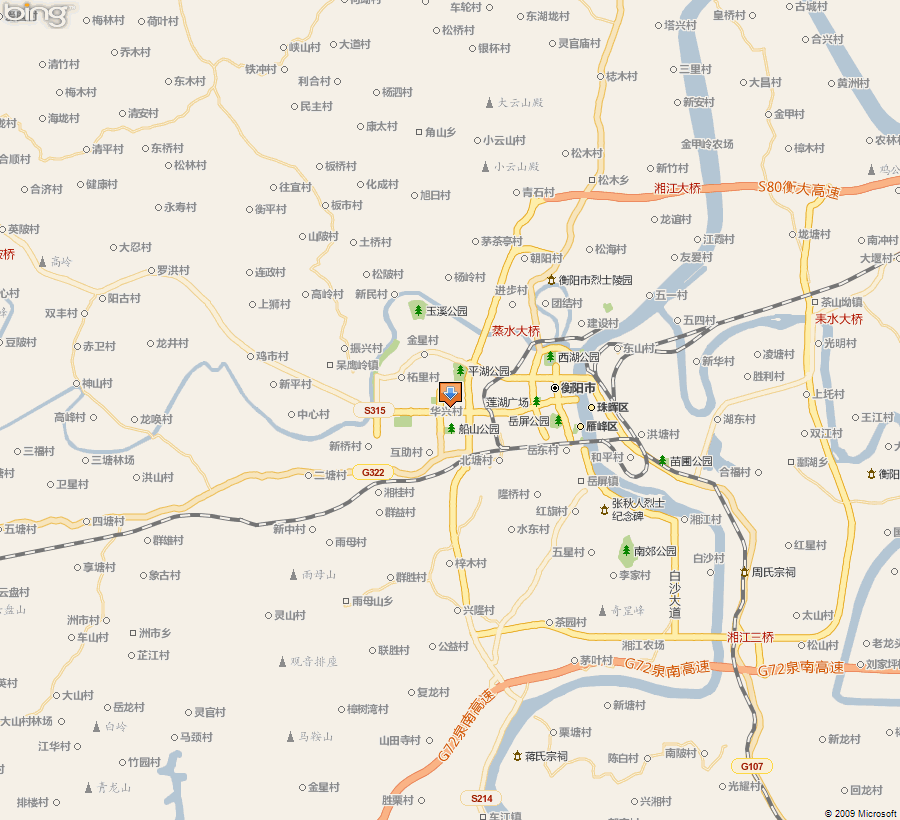 最新衡阳市交通地图