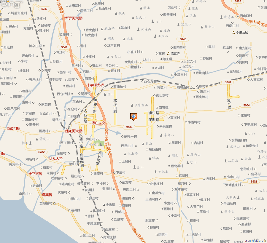 最新枣庄市交通地图