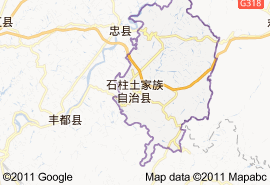 石柱土家族自治縣地圖