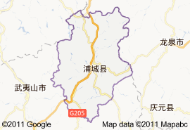浦城縣地圖