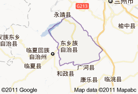 東鄉族自治縣地圖