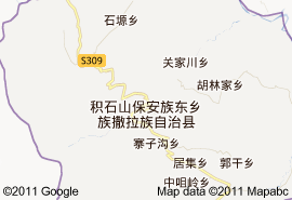 積石山保安族東鄉族撒拉族自治縣地圖