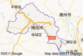 揭東縣地圖