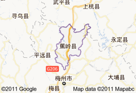 蕉嶺縣地圖