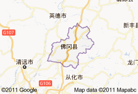 佛岡縣地圖