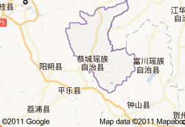 恭城瑤族自治縣地圖