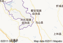 大化瑤族自治縣地圖