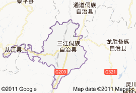 三江侗族自治縣地圖