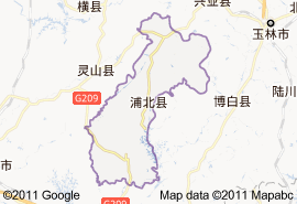 浦北縣地圖