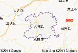天柱縣地圖
