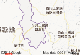 沿河土家族自治縣地圖
