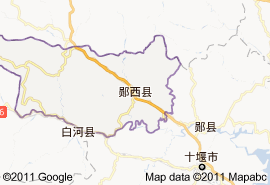 鄖西縣地圖