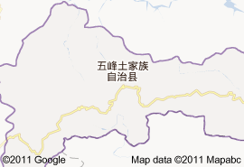 五峰土家族自治縣地圖