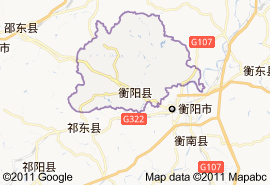 衡陽縣地圖