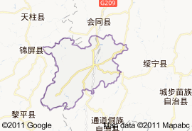 靖州苗族侗族自治縣地圖