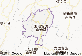 通道侗族自治縣地圖