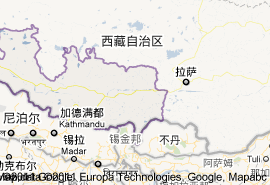日喀則地區地圖