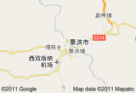 西雙版納傣族自治州地圖