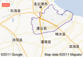 灌雲縣地圖