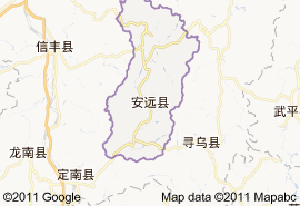 安遠縣地圖
