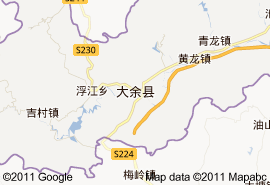 大餘縣地圖
