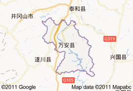 萬安縣地圖