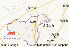 法庫縣地圖