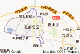 昆都侖區地圖