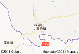 科爾沁左翼後旗地圖