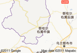 察哈爾右翼中旗地圖