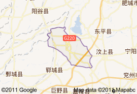 梁山縣地圖