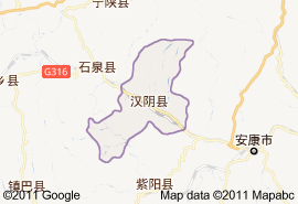 漢陰縣地圖