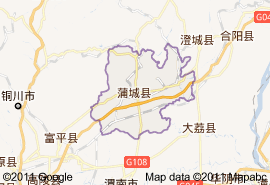 蒲城縣地圖