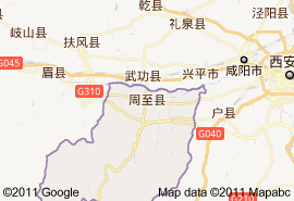 周至縣地圖
