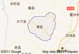 蒲縣地圖