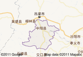 中陽縣地圖