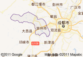 崇州市地圖