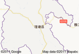 理塘縣地圖