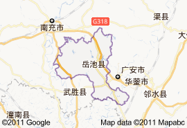 岳池縣地圖