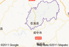 蒼溪縣地圖