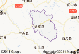 鹽亭縣地圖