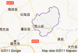 營山縣地圖