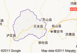 天全縣地圖