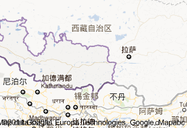 日喀則市地圖