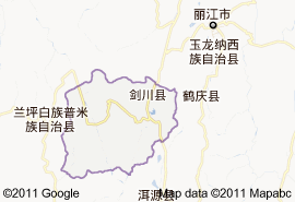 劍川縣地圖