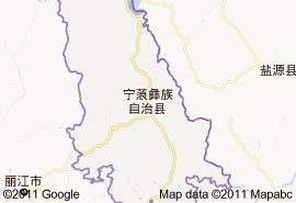 寧蒗彝族自治縣地圖