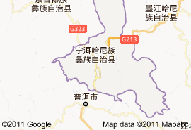 寧洱哈尼族彝族自治縣地圖